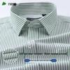 FIRS Men's Striped Pure Cotton Oxford Short-Sleeve Shirt