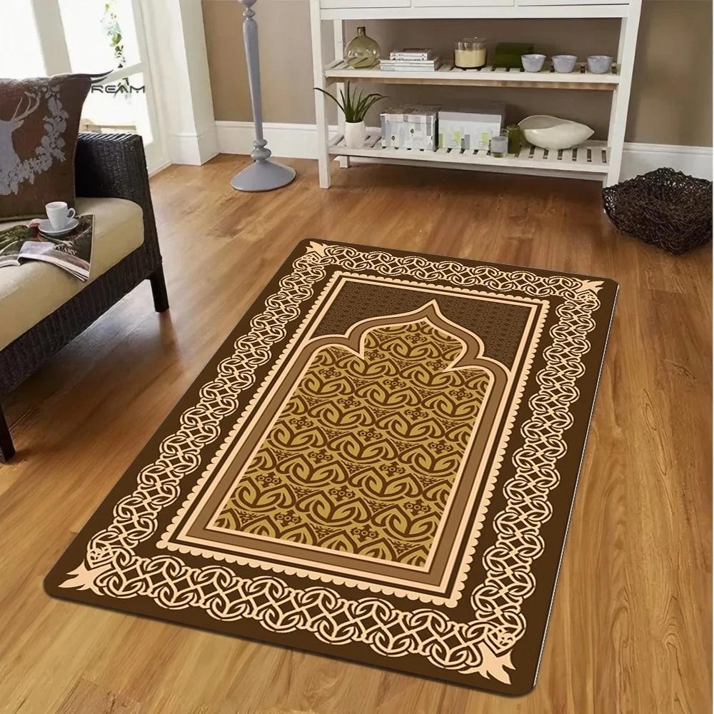 Muslim Prayer Mat  Living Room Sofa Accent Rug Bedroom Bedside Floor Mat NonSlip Coffee Table Decor Mat Washable Doormat Gifts
