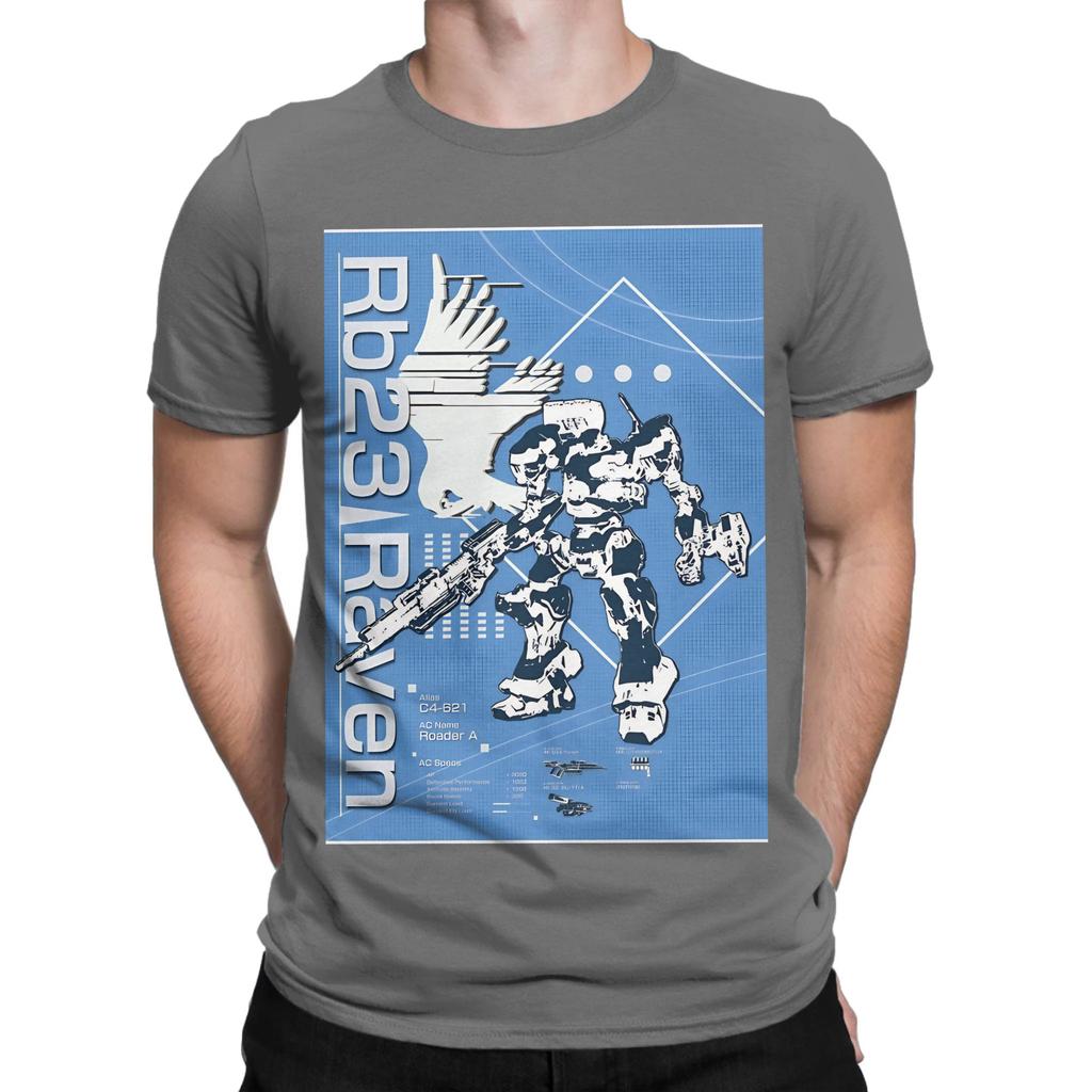 Armored Core Rb23 Raven Blueprint Novelty Graphic 100 Cotton Tshirt Armored Core Tops Tees For Unisex