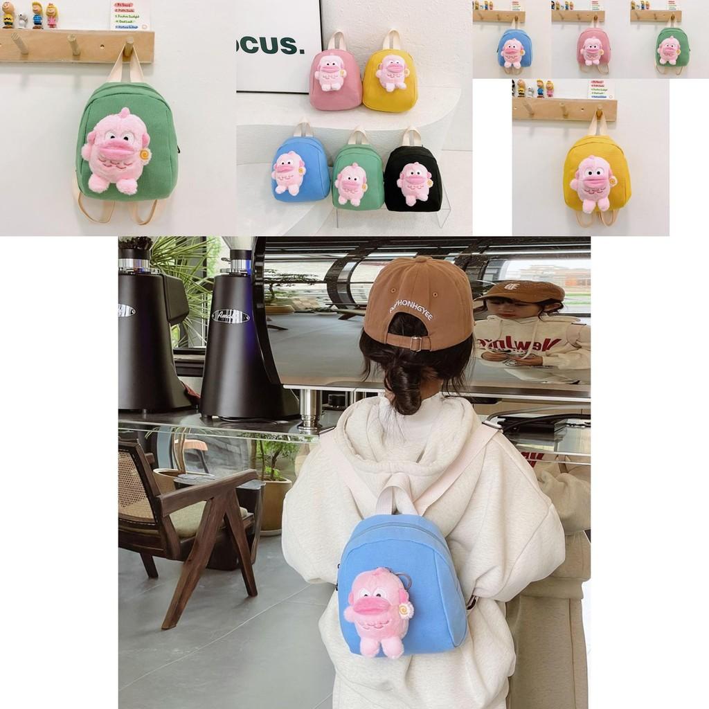 Cute Plush Doll Cartoon Backpack For Toddlers Gender Neutral School Outing Bag