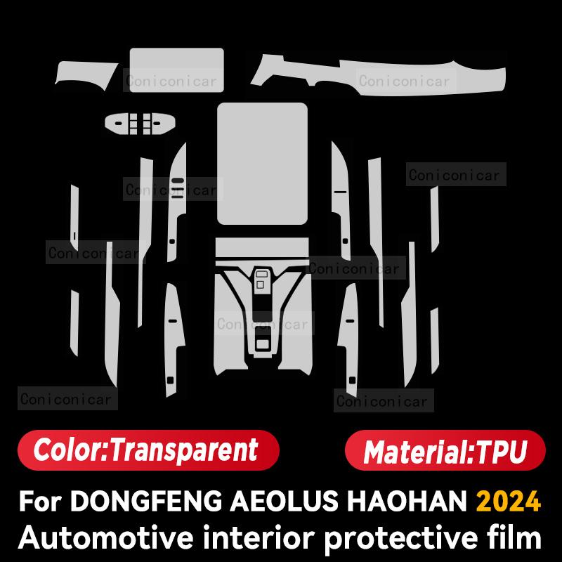 For Dongfeng AEOLUS HAOHAN 2024 Car Panel Film Dashboard Protective Sticker Interior Anti-Scratch Film Cover Accessories