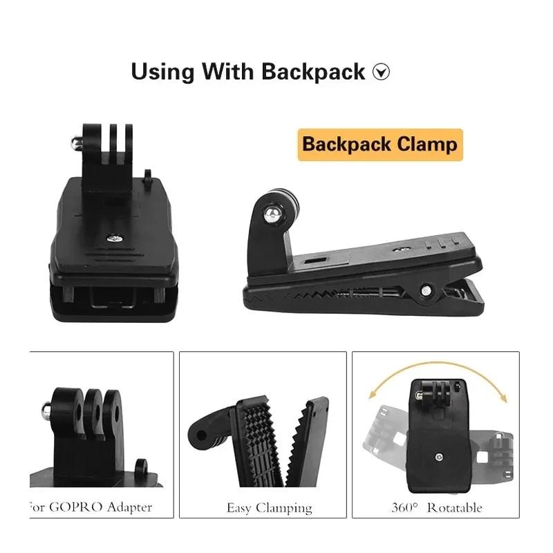 4-in-1 Action-Gimbal Rucksack-Clip Kit Adapter Rand-Erweiterungsclip Rotationshalter für DJI Osmo Pocket 3 Kamera Zubehör