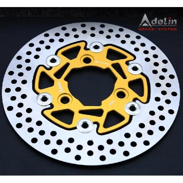 1 PCS Adelin Aluminum alloy Floating disk motorcycle brake disc brake pads 220mm/260mm Rapid cooling motorcycle rear disc brake золотой