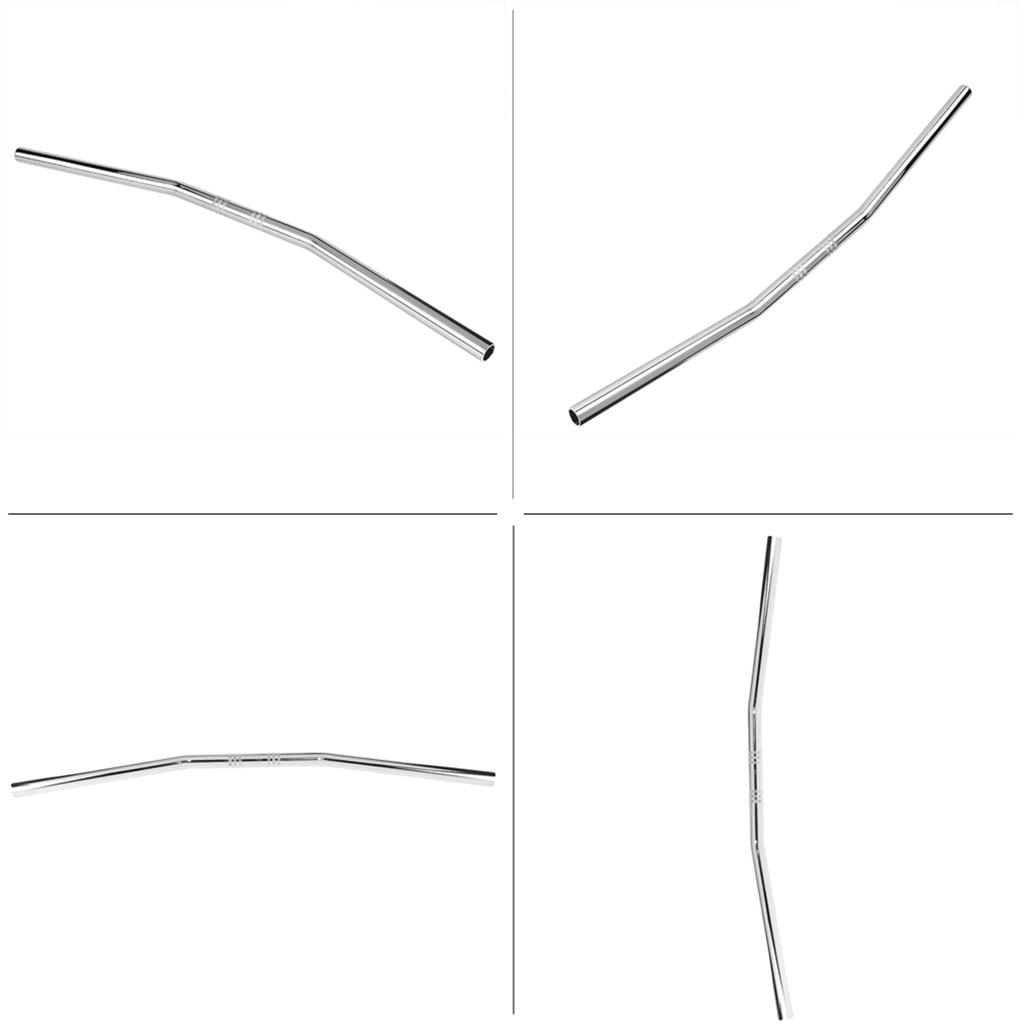 78Inch 22MM Motorcycle Retro Bend Handlebar Handle Bar Silver