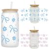 Kreativ Wasserdicht UV DTF Transfer Aufkleber Klar Glatt Wrap Aufkleber DIY Wasserflaschen Aufkleber Für 16oz Glasbecher