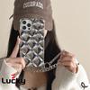 Diamond Plating Camera Protection Phone Case Pear Chain For IPhone 15 Pro Max 14 15 Plus 13 12 Pro 11 Promax with Bracelet
