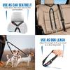 [Cinturón de Seguridad Seguro para Perros] Cinturón de Seguridad Doble para Coche para Perros con Hebilla Ajustable | Bungee Elástico de Nailon Reflectante Reposacabezas Sujeción - Seguro