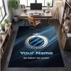 Crystal Velvet Rug Club Brugge FC Print Custom Name Text Floor Mat Home Decor
