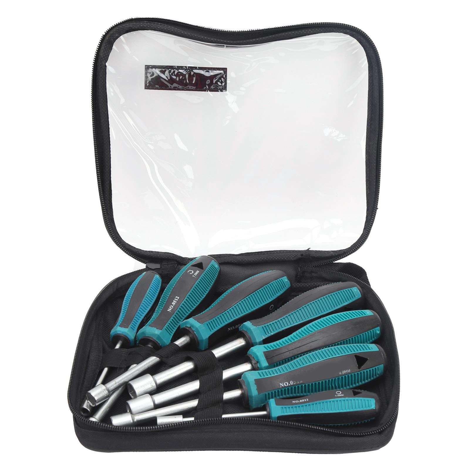 

7pcs 45# Steel Hex Sleeve Screwdriver AntiSlip Handle Socket Screw Driver Set Portable Hand Tools