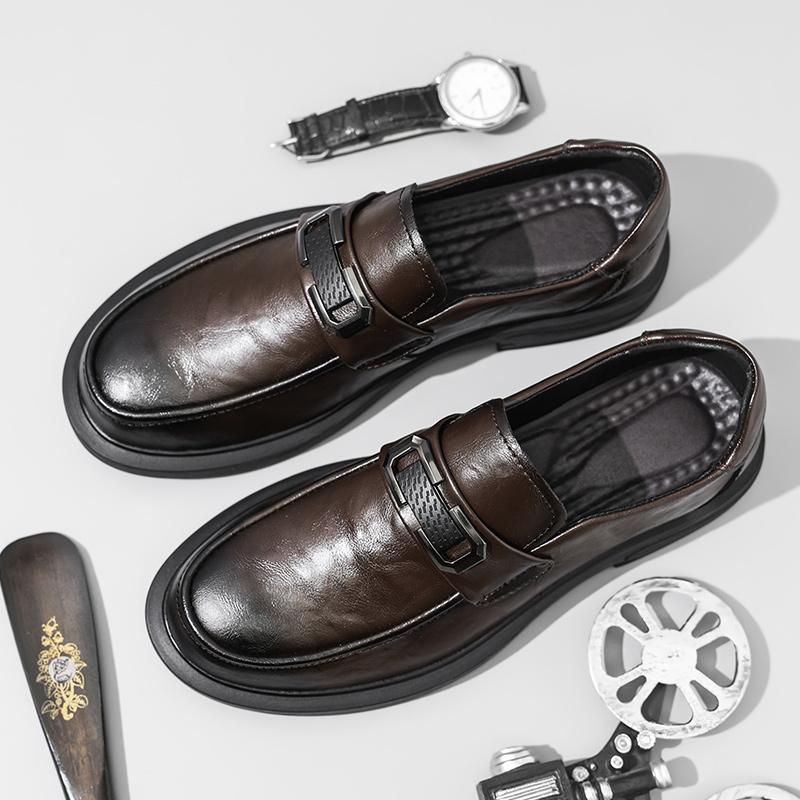 

High Quality Man Breathable Drive Flats Stylish Men s Comfortable Loafers Leather Shoes Slip-on Business Shoe Office Footwear 44 коричневый
