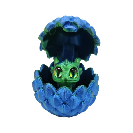 

3D-печатное украшение в виде яйца дракона, яркий цвет, маленький размер, игрушка для снятия стресса, очаровательная мультяшная статуэтка дракона