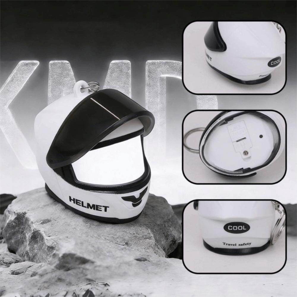3D Helmet Keyring Light LED Creative Bag Key Pendant Party Favor