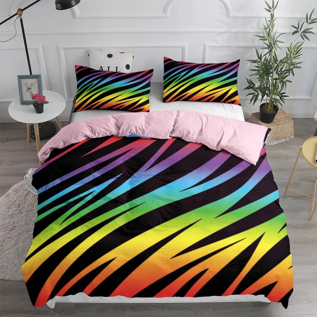 Artistic Loving Heart Duvet Cover Sets Kids,Twin Full King Bedroom Set Geometric Bed Set Cotton Home Textile Bedroom Set Queen