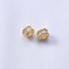 14K Gold-Filled Diamond-Set Barrel Spacer Beads for DIY Jewelry Crafting