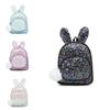 Cute Sequined Rabbit Ear Backpack Pu Material Suitable For Childrens Life Daily