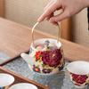 Vaso a trave sollevante in porcellana giada di sego Guochao creativo colore smalto una pentola quattro tazze scatola regalo di alta gamma set regalo aziendale di lusso leggero