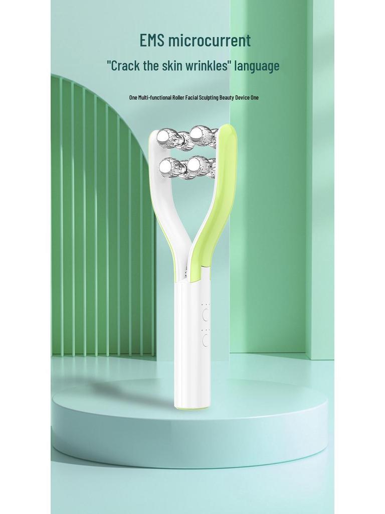 V-Face Roller: Sculpting Double Wave Facial Massager & Slimming Device