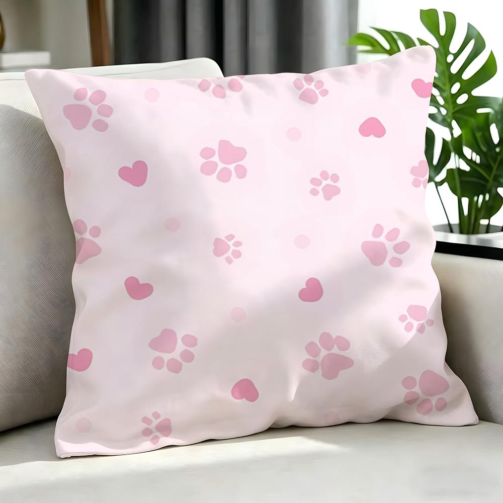 Cartoon PPastel Paw Cushion Cover Cushion Cover Set Pcs x x x Pillowcase Decorative Sofa Home Decor