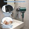 Hair Dryer Holder Wall Mounted Bathroom Hair Straightener Storage Holder Hair Tool Organizer Adhesive Toilet Blower Holder Racks