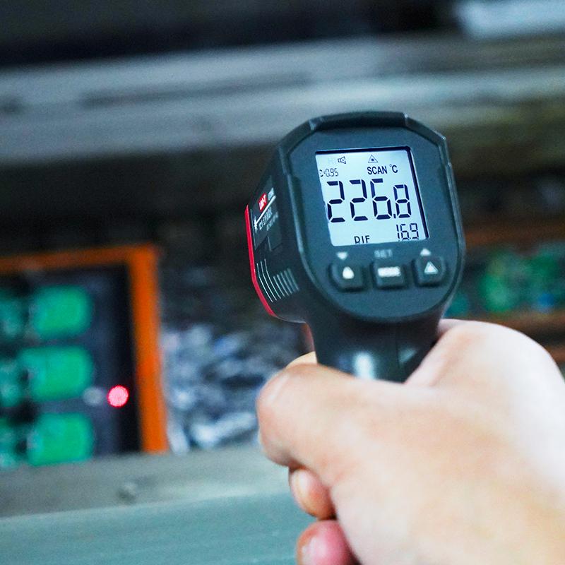Portable Infrared Thermometer UT306S UT306C Non-contact Laser Digital Temperature Meter Temperature Gun Tester -50-500°C Rapid Temperature Measurement