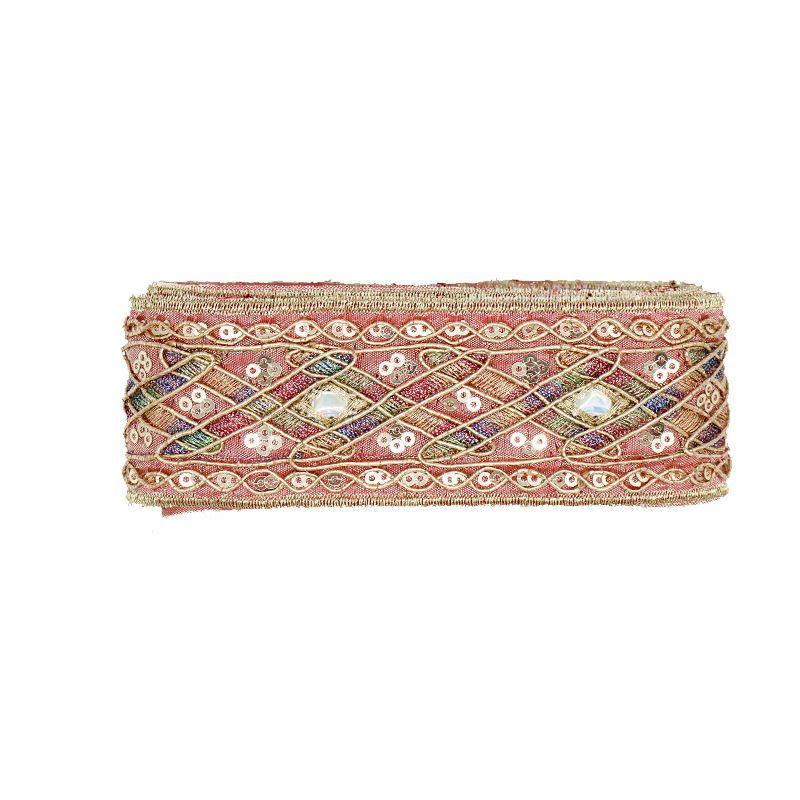 10 Yards Ethnic Style Embroidery Lace Accessories Clothing Shoes and Hats Bag Curtain DIY Decorative Webbing Gold Thread Sequins