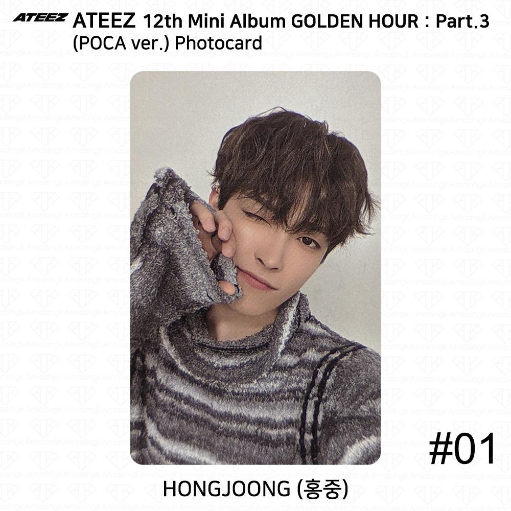 

ATEEZ 12-й мини-альбом Golden Hour Part.3 версия POCA. Официальная фотокарточка QR-карта Hongjoong - Photocard #1
