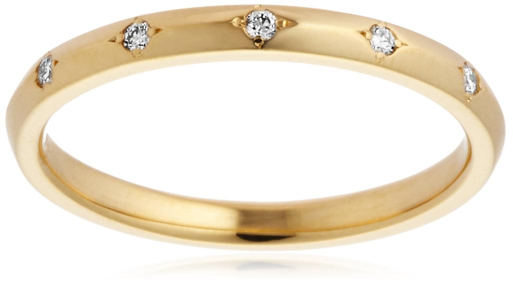 Exedia 18K Yellow Gold Diamond Ring Japanese Size 9 AMGDRK129,