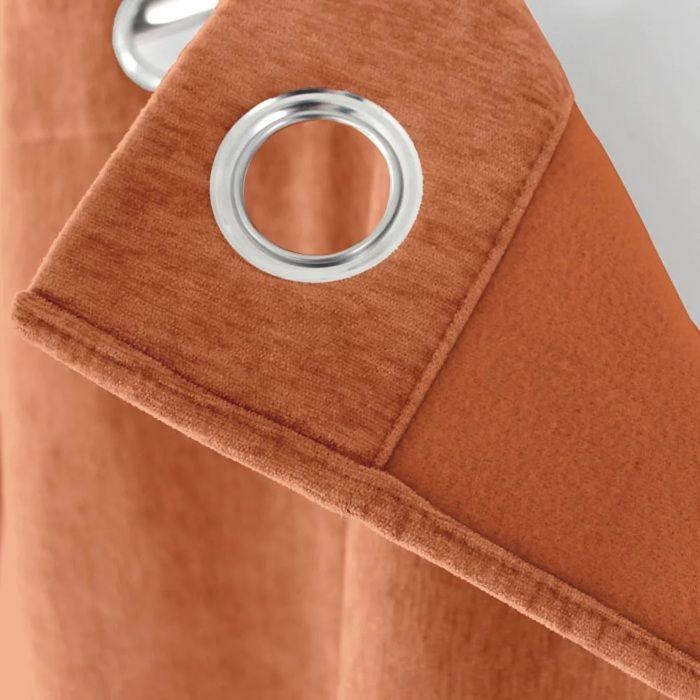 1 Rideau Thermique 140 X 260 Cm Velvet Cuivre