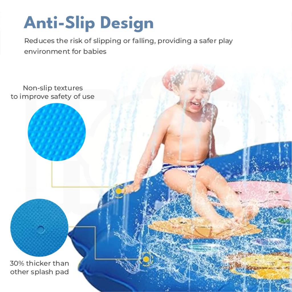 Kids' Splash Pad: Indoor/Outdoor Water Play Sprinkle Fountain