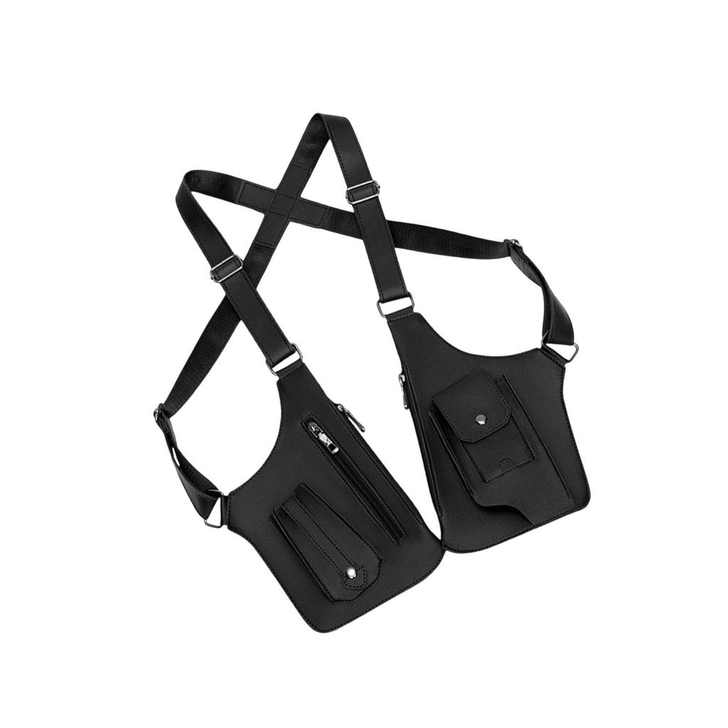 Underarm Shoulder Bag, Crossbody Wallet, Large Capacity Double Pocket