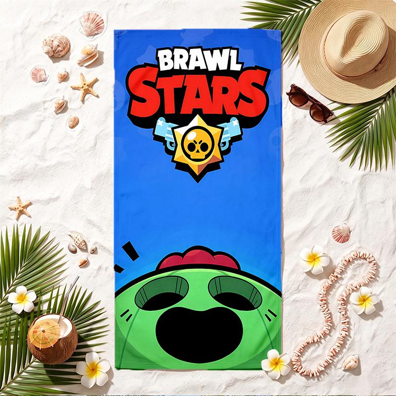 Brawl Stars Soft Beach Towel Stylish Beach Pool Towel for Summer Seaside Vacation Travel
