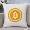 Cryptocurrency Bitcoin Cryptocurrency Btc Cushion Cover Cushion Covers Natural Linen Breathable Sofa Bedroom Decor Pillowcase
