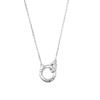 Mobius Couple Double Ring Necklace Female Korean Version Niche Light Luxury High Sense Couple Gift Girl Premium