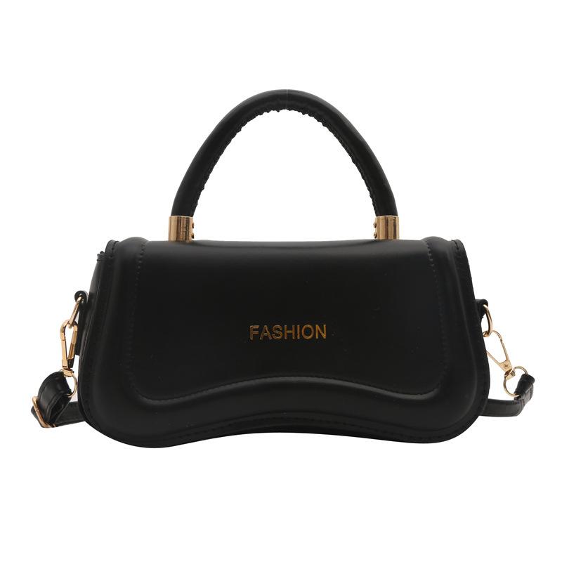 

Сумка женская 2024 весна новая мода популярная сумка через плечо нишевый дизайн повседневная сумка через плечо подмышкой чёрный