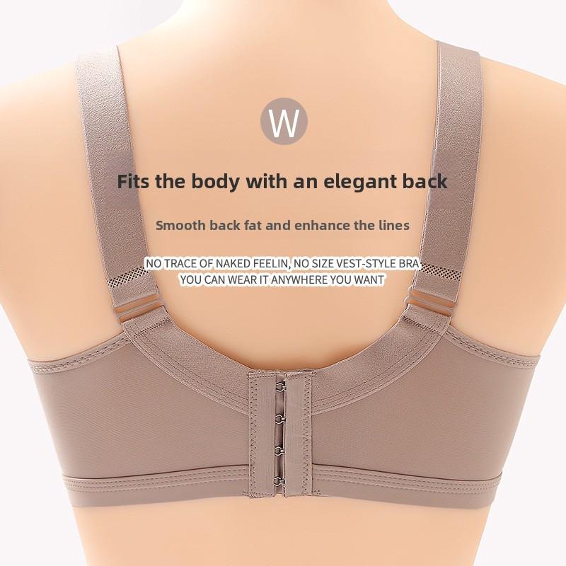 Plus Size Wireless Comfortable Breathable Adjustable Bra for Larger Busts - Slimming Side Panels with Gathering Effect - Large Cup Sizes
