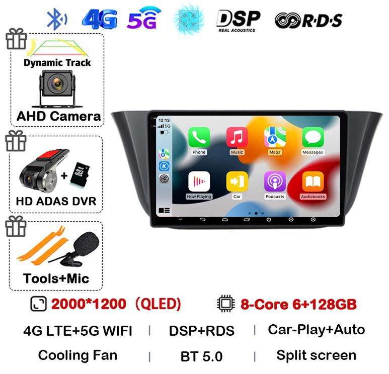 Android 14 Carplay Auto Car Radio For Iveco Daily 2013-2021 Navigation GPS Autoradio Video Multimedia Player WIFI+4G LTE Stereo