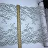 23cm wide Elastic Lace, Black Corded Spandex Sewing Mesh Lace Fabric for Lingerie, Bra, Underwear, Dress, Garment & Crafting