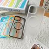 Frosted fine magnetic strip mobile phone case is suitable for Apple 16promax protective case iPhone13/14/15 anti-drop.