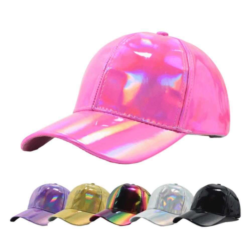 Adjustable Snapback Faux Leather Baseball Cap PU Sparkly Party Hat Party Occasions