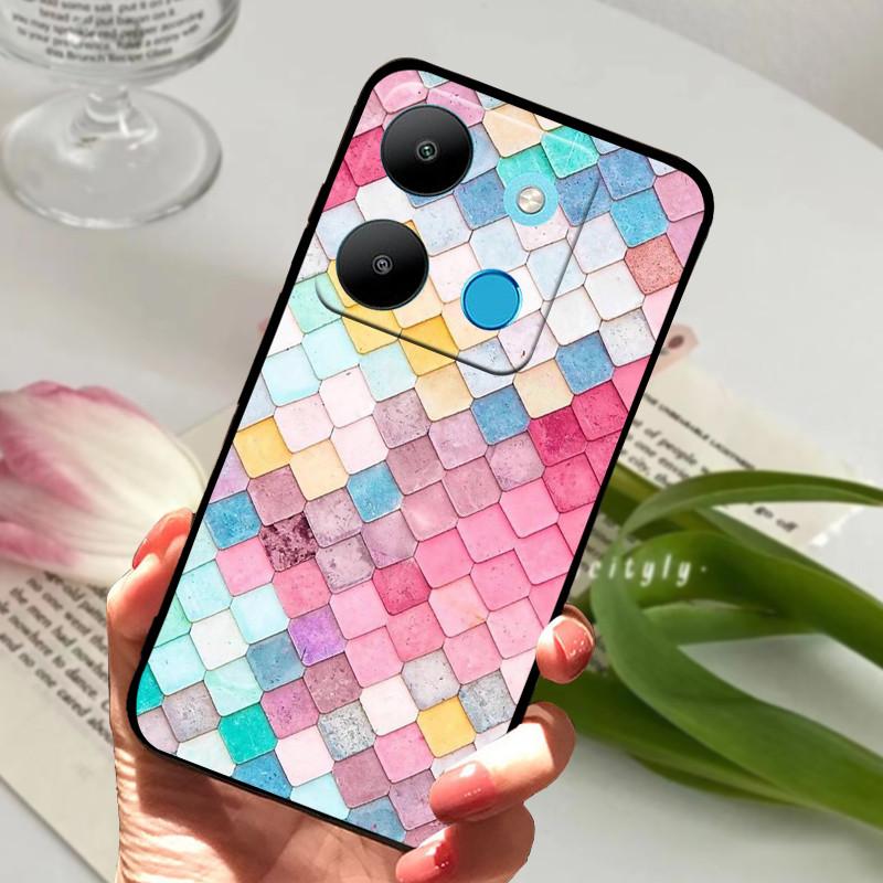 For Infinix Smart 7 Case Luxury Silicone TPU Soft Phone Black Cover Cases For Infinix Smart7 X6515 Funda Protector Coque Capa