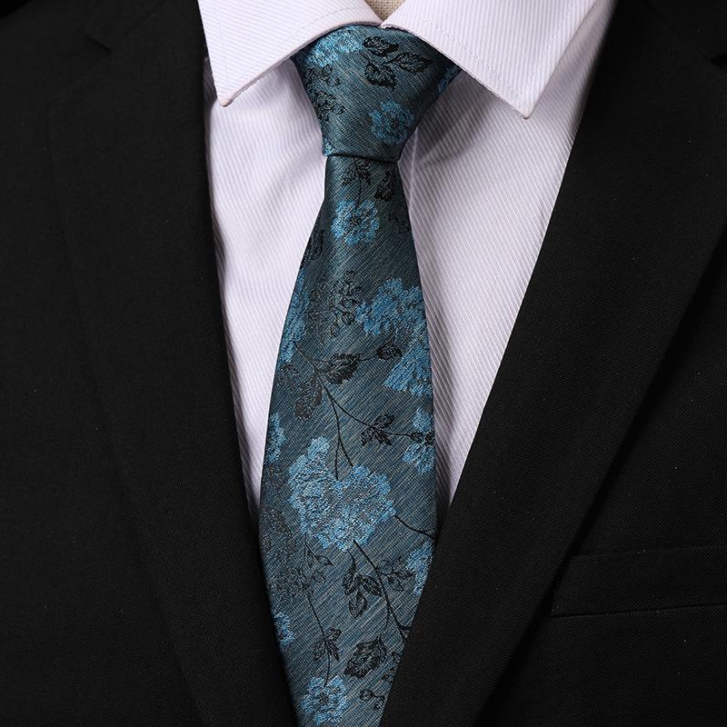 Fashion Versatile Casual Men And Women Retro Hong Kong Style Business Dress Groom Wedding Korean Version 8Cm Hand-Patterned Tie