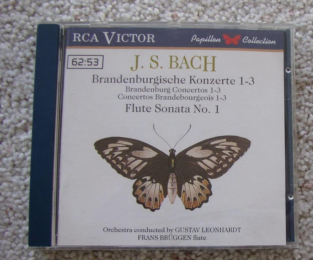 CD BACH JOHANN SEBASTIAN  Brandenburgishe Konzerte 13flute  GD87723 RCA Victor 1988 Germany Classical Used
