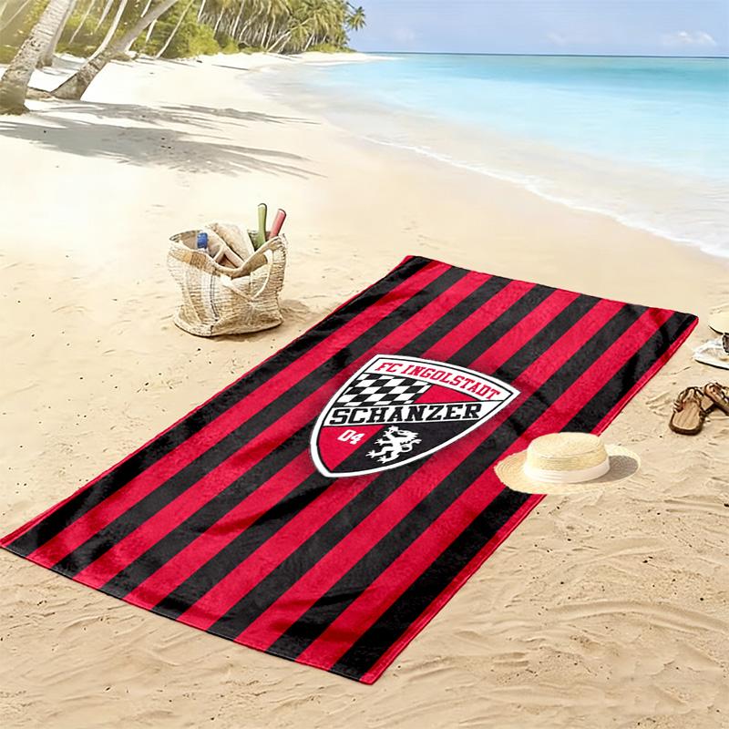 FC Ingolstadt Schanzer Print Beach Towel, Large Soft Quick Dry Towel for Beach Camping Swimming