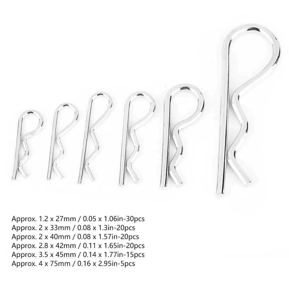 110 STÜCKE R-Typ Edelstahl Verzinkt Wellenstecker Handbetätigte Werkzeuge Zubehör