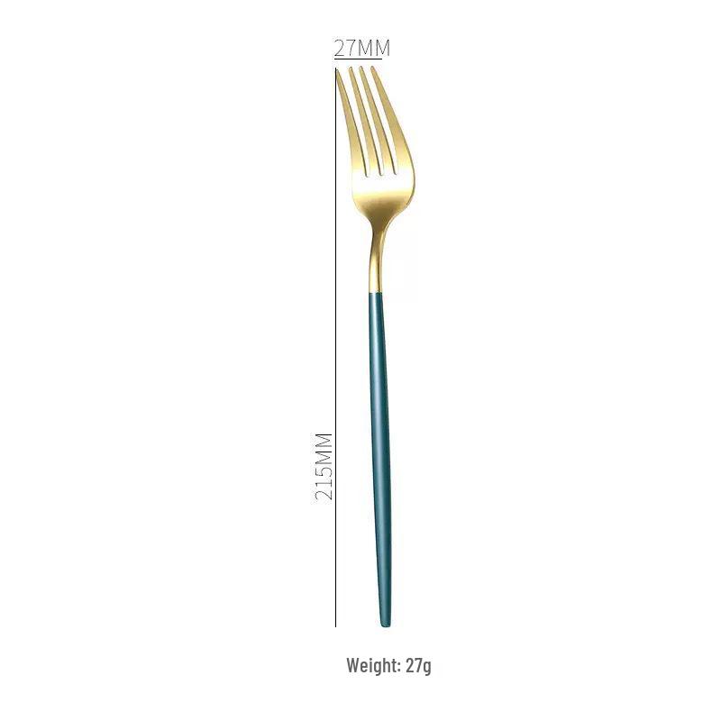 Gold Spray 410 Stainless Steel Cutlery Set (4-Piece) - Steak Knife, Fork, Spoon & Teaspoon - Ideal for Gift-Giving