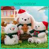 Christmas Snowman Plush Toy With Short Pile Fur For Holiday Decor And Stress Relief