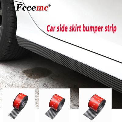 Universal Car Side Skirt Bumper Anti-scratch Car Decoration Bumper Threshold Protection Strip Carbon Fiber Protector Car