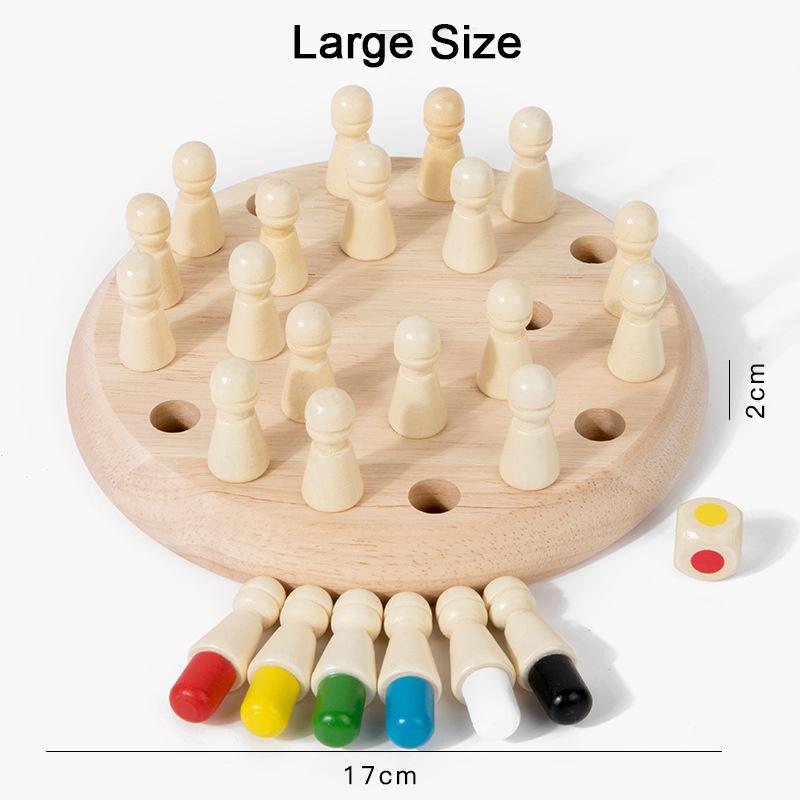Wooden Memory Chess Board Game, Educational Toy For Kids Focus Training, Kids Matchstick Chess Color Cognitive Ability Toy