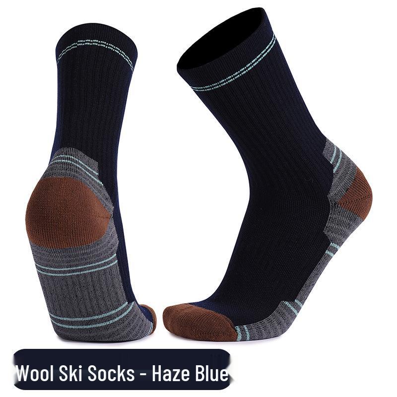 Unisex Warm Merino Wool Hiking Socks - Thick, Mid-Calf for Outdoor, Sports, and Mountaineering