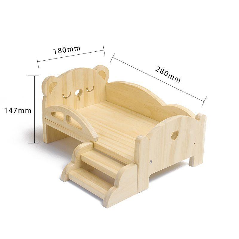 Lalka Baby Doll Miniatura Łóżko ze Schodami Modna Lalka Zabawa na 20 cm 1/6 Akcesoria dla lalek Domek do Zabawy Meblowej Dekoracja Domku dla Lalek
